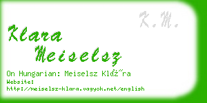 klara meiselsz business card